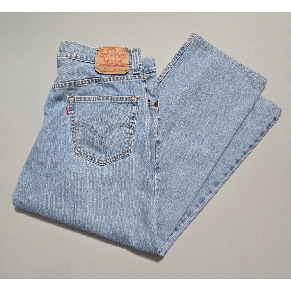 Levi's 505 Jeans Men 36x30 Light Wash Regular Fit Straight Leg Zipper Fly Cotton